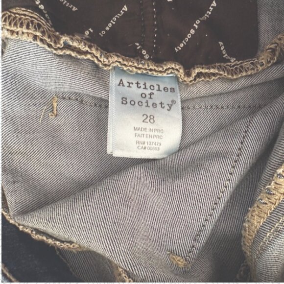 Articles of Society Mid-Rise, size 28 distressed jeans - Picture 4 of 6